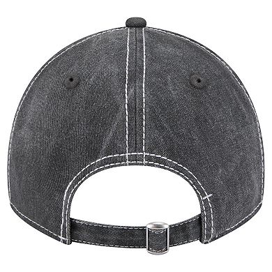 Men's New Era Black Chicago Bulls Pigment Dyed 9TWENTY Adjustable Hat