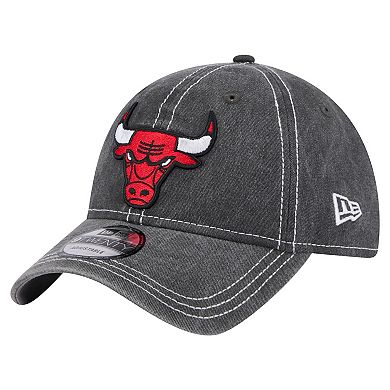 Men's New Era Black Chicago Bulls Pigment Dyed 9TWENTY Adjustable Hat