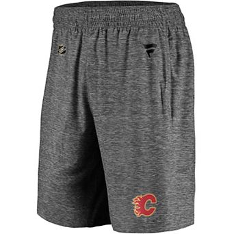 Men's Fanatics Gray Calgary Flames Authentic Pro Off-Ice Shorts