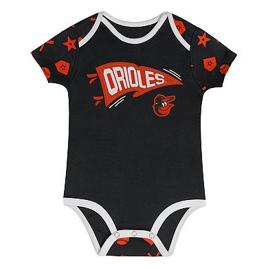 Infant Black Baltimore Orioles On Deck 2-Piece Diaper Cover Set