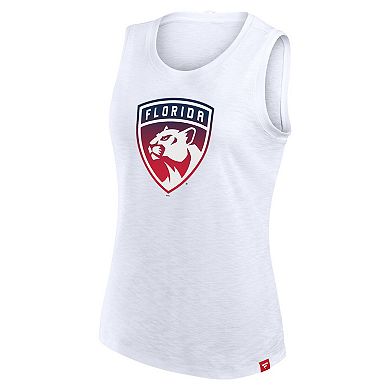Women's Fanatics White Florida Panthers Slub Tank Top