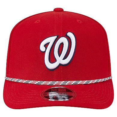 Men's New Era Red Washington Nationals Multi-Rope 9SEVENTY Stretch-Snap Hat