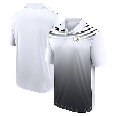 Men's White/Black Pittsburgh Steelers Sandlot Game Polo