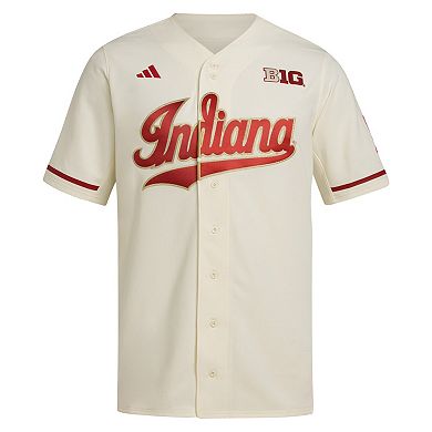 Men's adidas Cream Indiana Hoosiers Replica Baseball Jersey