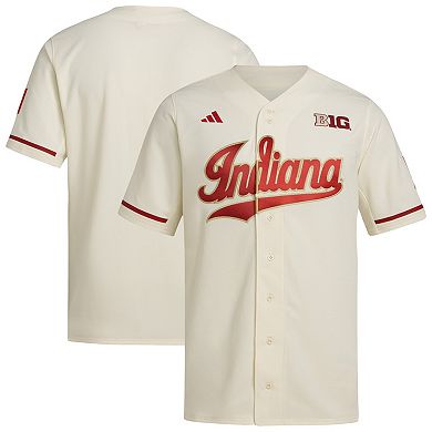 Men's adidas Cream Indiana Hoosiers Replica Baseball Jersey