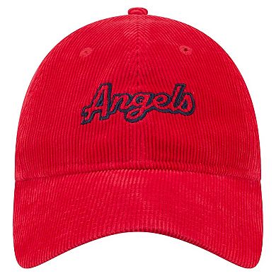 Women's New Era Red Los Angeles Angels Corduroy 9TWENTY Adjustable Hat