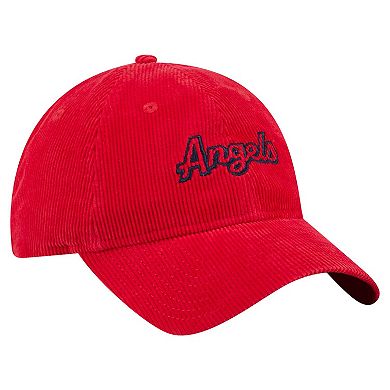 Women's New Era Red Los Angeles Angels Corduroy 9TWENTY Adjustable Hat