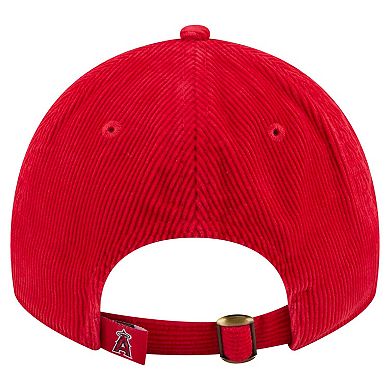 Women's New Era Red Los Angeles Angels Corduroy 9TWENTY Adjustable Hat