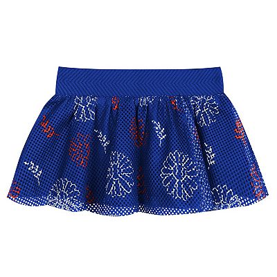 Infant White New York Mets Sweet Catcher 3-Piece Headband Skirt Set