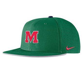 Men's Nike Green Ole Miss Rebels On-Field Baseball Performance Fitted Hat