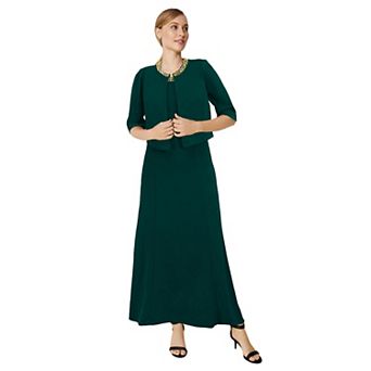 Jessica London Women's Plus Size 2 pc Beaded Jacket Dress