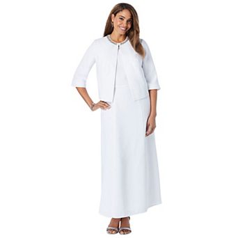 Jessica London Women's Plus Size 2 pc Beaded Jacket Dress