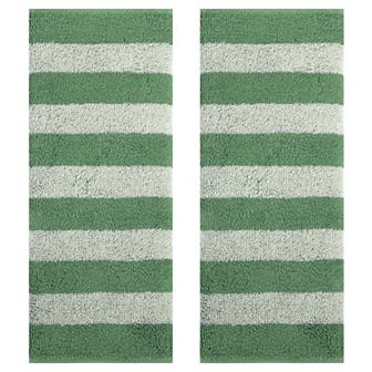 2 Pack Striped Cotton Hand Towel Set, Soft Absorbent Hand Towels for Bathroom, Camping