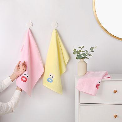 4 Pack Cute Cartoon Pattern Hand Towels, 14"x 30" Hand Towel Set, Soft Absorbent Towels for Bathroom