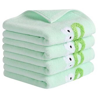 4 Pack Cute Cartoon Pattern Hand Towels, 14"x 30" Hand Towel Set, Soft Absorbent Towels for Bathroom