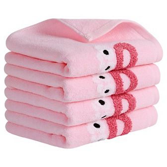 4 Pack Cute Cartoon Pattern Hand Towels, 14"x 30" Hand Towel Set, Soft Absorbent Towels for Bathroom