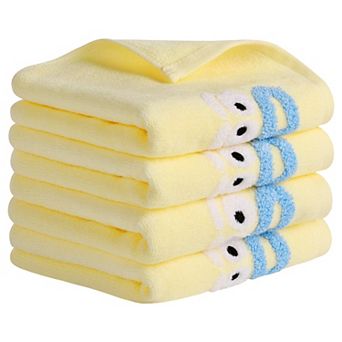 4 Pack Cute Cartoon Pattern Hand Towels, 14"x 30" Hand Towel Set, Soft Absorbent Towels for Bathroom