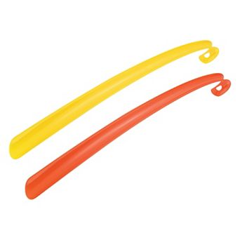 17inch Shoe Horn Set, 2 pc Plastic Curved Handle Shoe Helper, Shoe Horn Sets