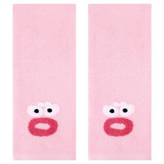 2 Pack Cute Cartoon Pattern Hand Towels, Cotton Hand Towel Set, Soft Absorbent Towels for Bathroom