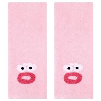 2 Pack Cute Cartoon Pattern Hand Towels, Cotton Hand Towel Set, Soft Absorbent Towels for Bathroom