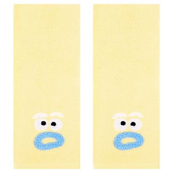 2 Pack Cute Cartoon Pattern Hand Towels, Cotton Hand Towel Set, Soft Absorbent Towels for Bathroom