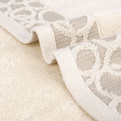 2 Pack Cotton Jacquard Hand Towels, Home Soft Absorbent Hand Towel for Bathroom