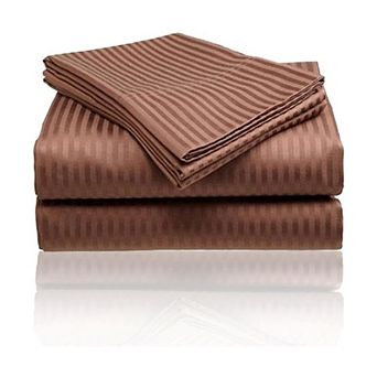 1800 Series Embossed Striped 4 pc Sheet Set