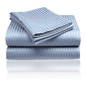 1800 Series Embossed Striped 4 pc Sheet Set