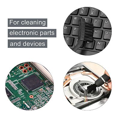 2 Pcs Antistatic ESD Brush Portable Plastic Handle Nylon Lab Cleaning Brushes, 18x14mm Bristles