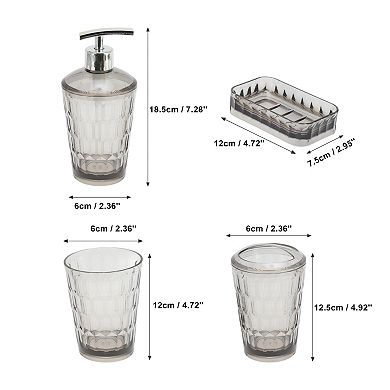 1 Set Transparent Bathroom Accessories Set for Bathroom Vanities