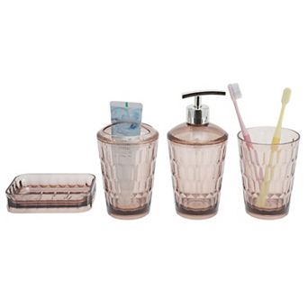 1 Set Transparent Bathroom Accessories Set for Bathroom Vanities