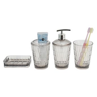 1 Set Transparent Bathroom Accessories Set for Bathroom Vanities