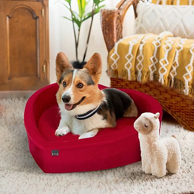 ELLE Orthopedic Heart-Shaped Pet Bed