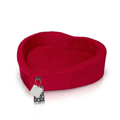 ELLE Orthopedic Heart-Shaped Pet Bed