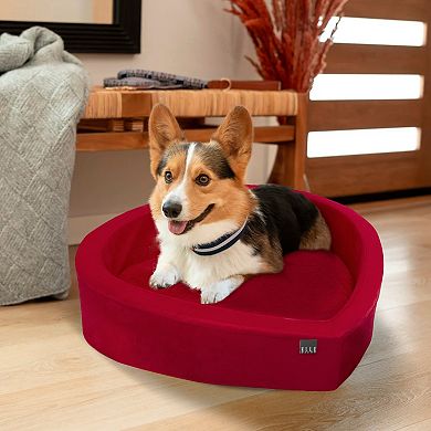 ELLE Orthopedic Heart-Shaped Pet Bed