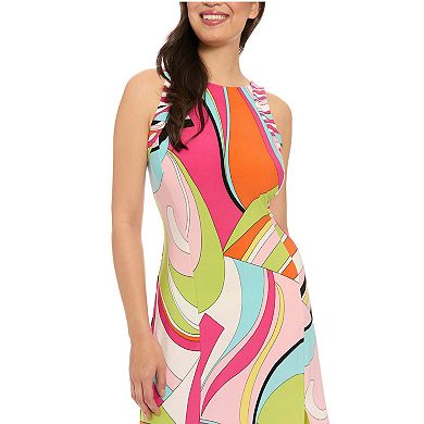 Women's London Times Slit Hem Maxi Dress with Lattice Back