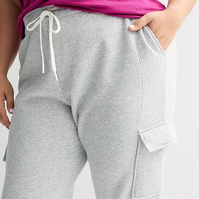 Plus Size Tek Gear® Ultrasoft Fleece Cargo Joggers
