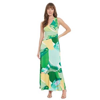 Women's London Times Shirred Warp Sleeveless Maxi Dress