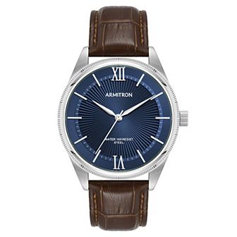 Armitron Men's Leather Strap Dress Watch - 20-5596NVSVBN