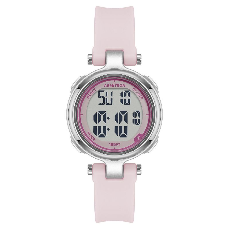 Armitron Women's Pro Sport Digital Lavender Strap Watch - 45-7145LAV, Size: 32.5MM, Silver