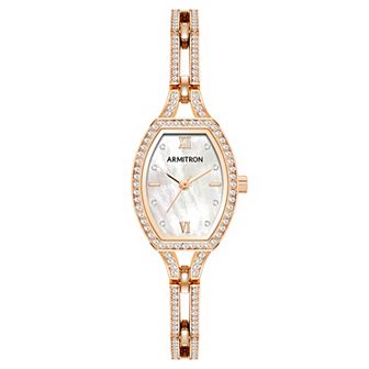 Armitron Women's Crystal Accent Rose Gold Tone Dress Watch - 75-5902MPRG