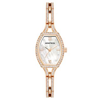 Armitron Women's Crystal Accent Rose Gold Tone Dress Watch - 75-5902MPRG