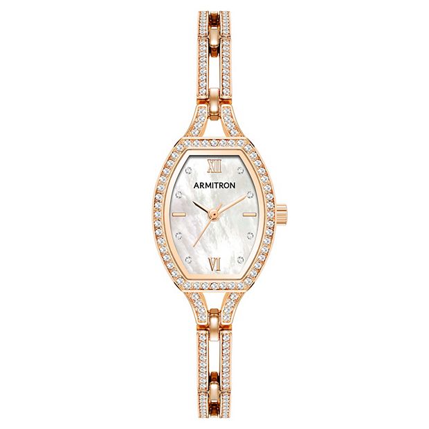 Armitron Women's Crystal Accent Rose Gold Tone Dress Watch - 75-5902MPRG