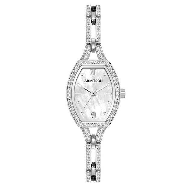 Armitron women’s Silver Stainless Bracelet Watch with mother of pearl dial Armitron Women main image 4