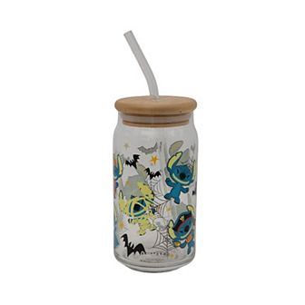Disney's Stitch Halloween Glass Sipper with Straw