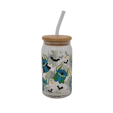 Disney's Stitch Halloween Glass Sipper with Straw