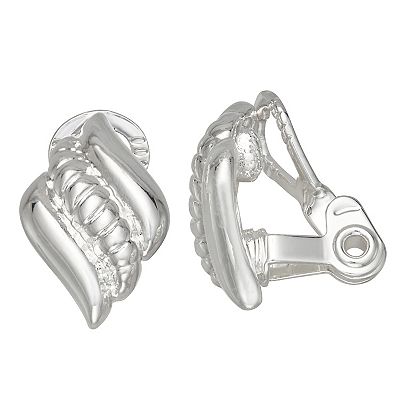 Napier Silver Tone Rigged Clip-On Drop Earrings