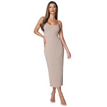 Women's bebe Ribbed Tank Maxi Dress