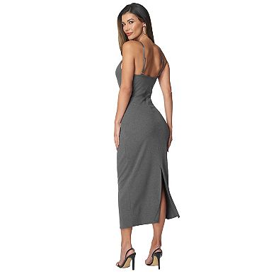 Women's bebe Ribbed Tank Maxi Dress