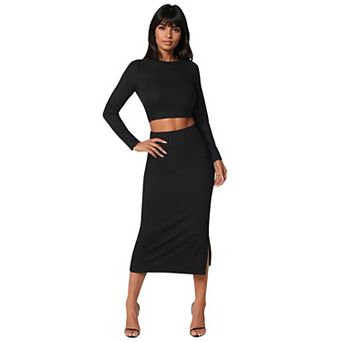 Women's bebe 2 pc Ribbed Sweater Set